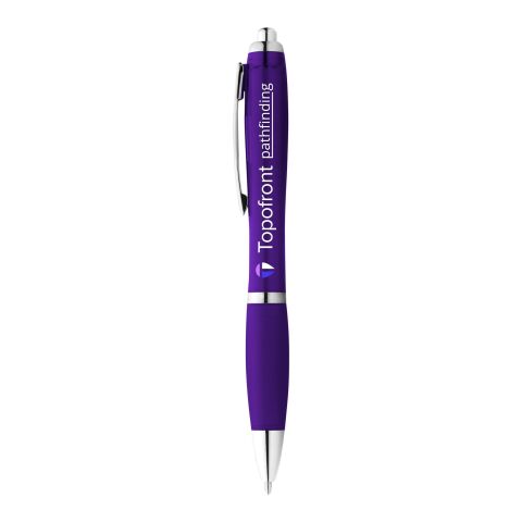 Nash Coloured Barrel &amp; Grip Ballpoint Pen Standard | Purple | No Branding | not available | not available