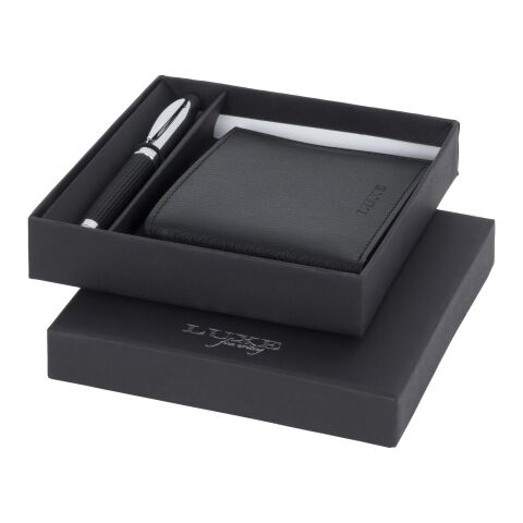 Baritone ballpoint pen and wallet gift set Standard | Solid black | No Branding | not available | not available