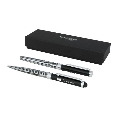 Empire duo pen gift set Standard | Silver-Solid black | No Branding | not available | not available