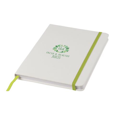 Spectrum A5 white notebook with coloured strap