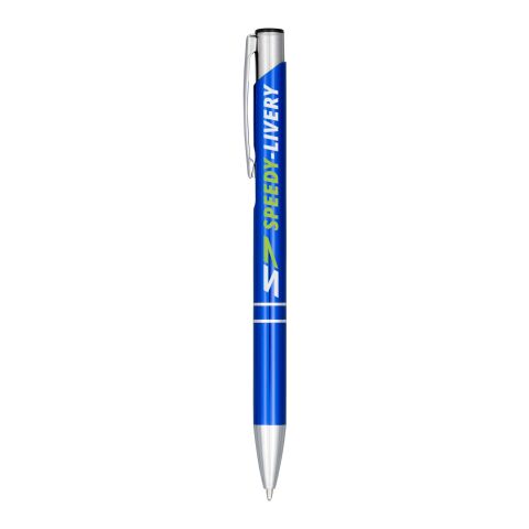 Blue Ink Moneta Anodized Aluminium Click Ballpoint Pen Standard | Blue | not available | No Branding | not available | not available
