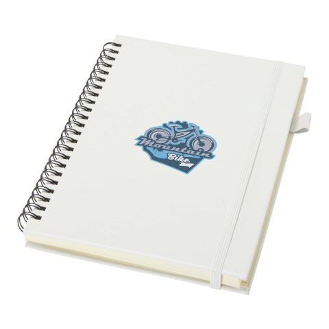 Liss A5 recycled plastic hard cover spiral notebook White
