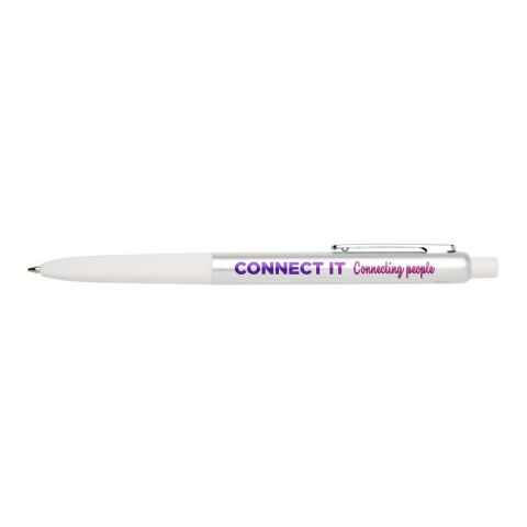 Soffit recycled aluminium click anodized ballpoint pen (blue ink) White