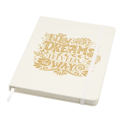 Bass A5 recycled hard cover notebook with lined pages Standard | White | No Branding | not available | not available