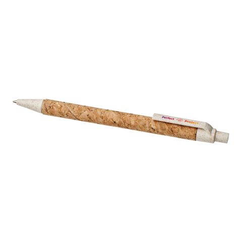 Midar cork and wheat straw ballpoint pen Standard | Natural-Cream | No Branding | not available | not available