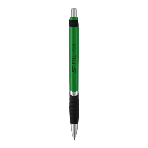 Turbo Ballpoint Pen with Black Rubber Grip Standard | Green-Solid black | No Branding | not available | not available