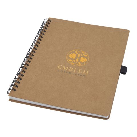 Cobble A5 wire-o recycled cardboard notebook with stone paper Standard | Natural | No Branding | not available | not available