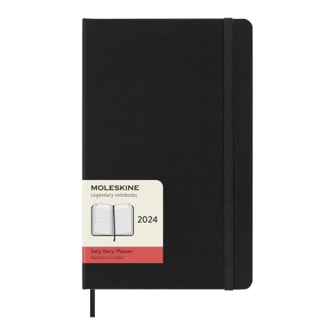 12M daily L hard cover planner Standard | Solid black | No Branding | not available | not available