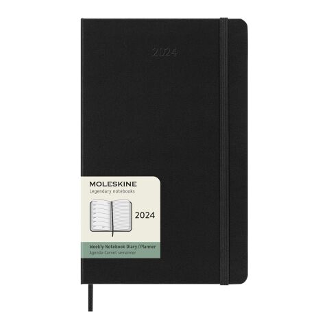 Moleskine 12M Weekly L Hard Cover Planner Black | No Branding | not available | not available