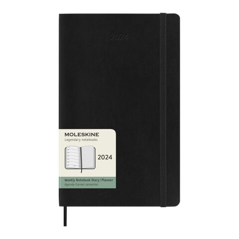 12M weekly XL soft cover planner Solid black | No Branding