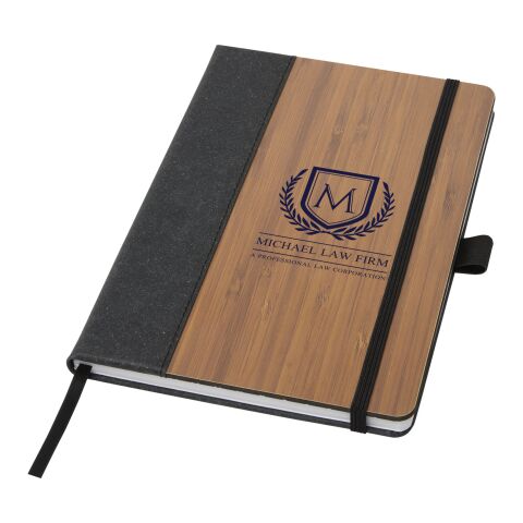 Note A5 bamboo notebook Standard | Solid black-Natural | No Branding | not available | not available