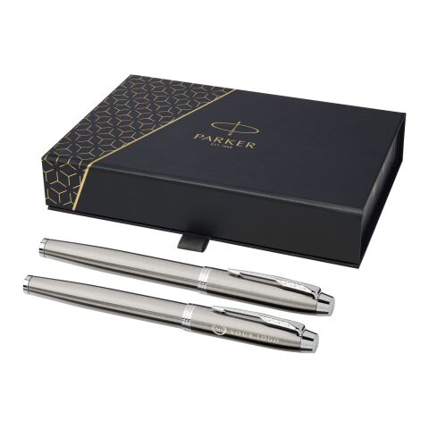 Parker IM rollerball and fountain pen set in grey Standard | Silver | No Branding | not available | not available