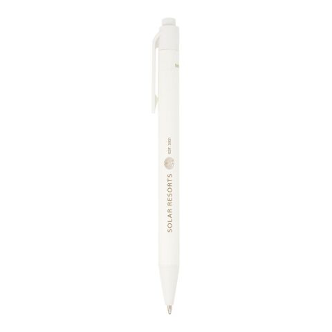 Chartik monochromatic recycled paper ballpoint pen with matte finish Standard | White | No Branding | not available | not available