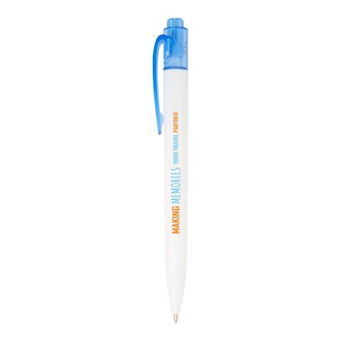 Thalaasa duo-tone eco-friendly pen Transparent blue-White | No Branding | not available | not available