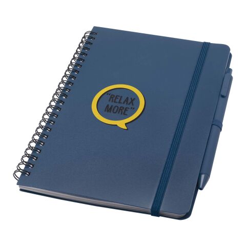 Thalaasa A5 ocean-bound hard cover notebook with ballpoint pen (black ink) Standard | Ocean blue | No Branding | not available | not available