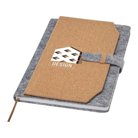 Viviana A5 recycled felt and cork notebook