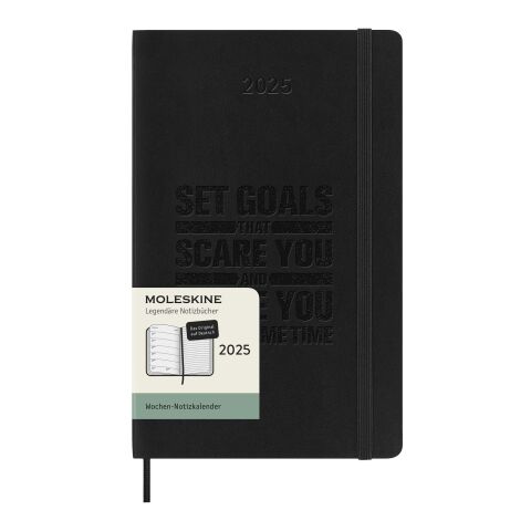 Moleskine soft cover 12 month L weekly planner - German Standard | Solid black | No Branding | not available | not available