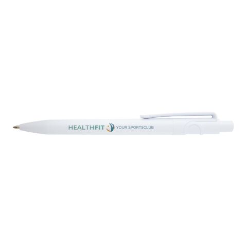 Unica recycled plastic ballpoint pen (blue ink) Standard | White | No Branding | not available | not available