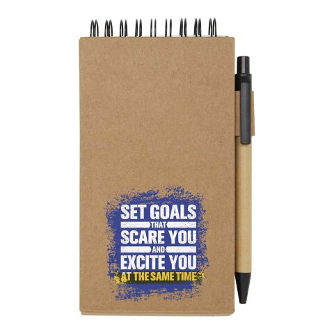 Flipper sticky notepad with ballpoint pen (black ink) Standard | Natural | No Branding | not available | not available