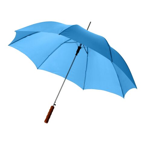 Lisa 23&quot; auto open umbrella with wooden handle Standard | Process blue | No Branding | not available | not available | not available