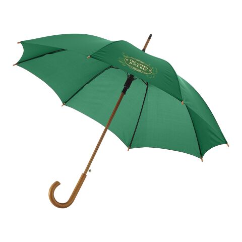 Kyle 23&quot; auto open umbrella wooden shaft and handle Standard | Green | No Branding | not available | not available | not available