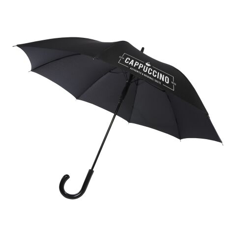 Fontana 23&quot; auto open umbrella with carbon look and crooked handle Standard | Solid black | No Branding | not available | not available