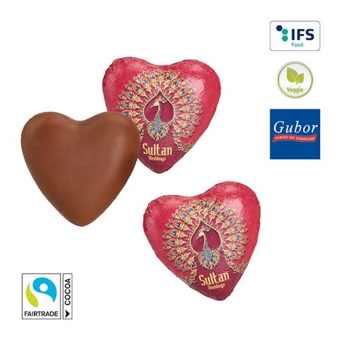 Chocolate Heart white | 1-colour printing