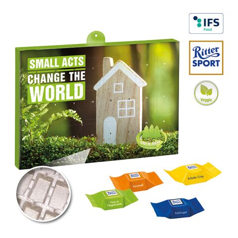 Eco Friendly Advent Calendar with Ritter Sport Cubes white | Digital Print