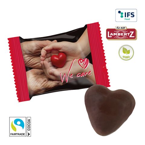 Filled Chocolate Gingerbread Heart white | 1-colour printing