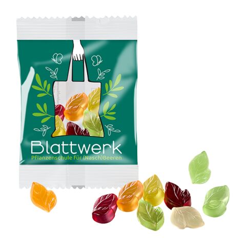 VEGAN Fruit Gum STANDARD Shapes 10 g in a Compostable Bag Without Branding | clover leaf