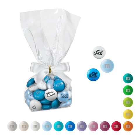 Personalised M&amp;M&#039;S® Bag with Ribbon, 40 g Food printing | hot pink