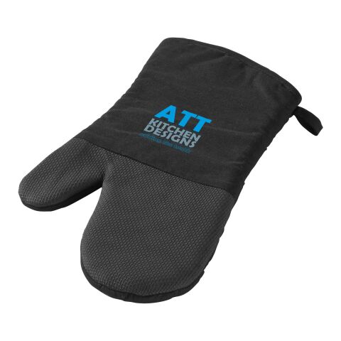 Maya oven gloves with silicone grip Standard | Shiny black-Solid black | No Branding | not available | not available