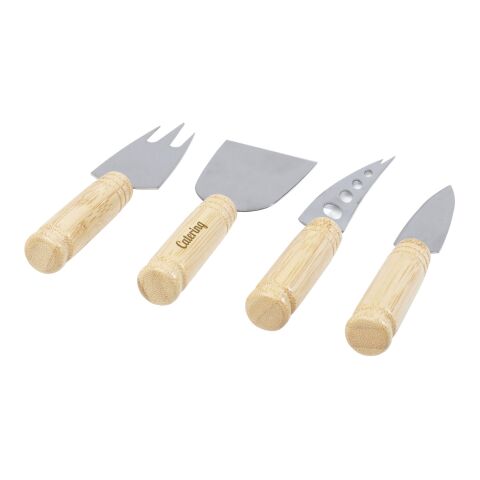 Cheds 4-piece bamboo cheese set Standard | Natural | No Branding | not available | not available