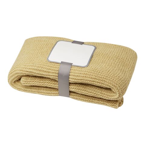 Suzy 150 x 120 cm GRS polyester knitted blanket Beige | No Branding | not available | not available | not available