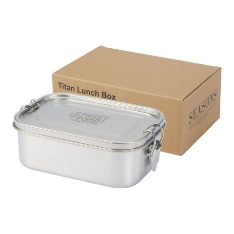 Titan recycled stainless steel lunch box Standard | Silver | No Branding | not available | not available