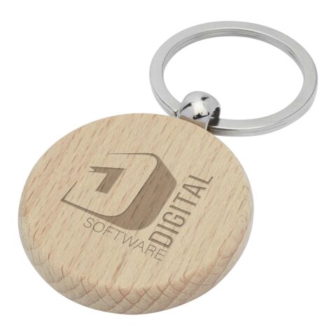 Giovanni Wooden Round Keychain 