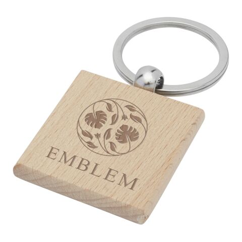 Gioia beech wood squared keychain Standard | Natural | No Branding | not available | not available