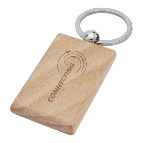Gian beech wood rectangular keychain Standard | Natural | No Branding | not available | not available