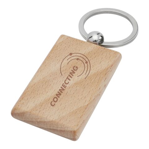 Gian beech wood rectangular keychain Standard | Natural | No Branding | not available | not available