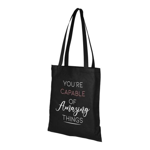 Zeus large non-woven convention tote bag Black | No Branding | not available | not available