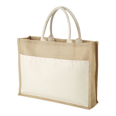 Mumbay Cotton Jute Bag with Pocket Standard | Natural-Natural | No Branding | not available | not available