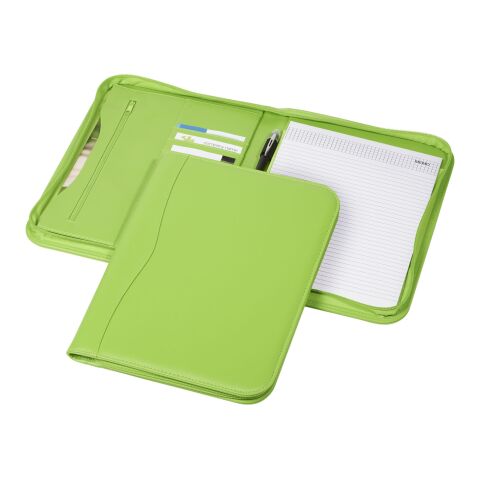 Ebony A4 zippered portfolio Standard | Apple green | No Branding | not available | not available