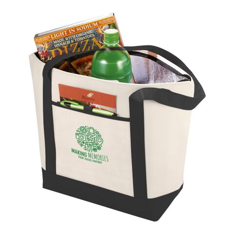 Lighthouse Cooler Tote Bag Standard | Natural-Solid black | not available | No Branding | not available | not available | not available