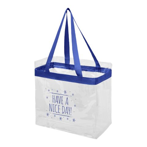 Hampton transparent tote bag Standard | Royal blue-White | No Branding | not available | not available