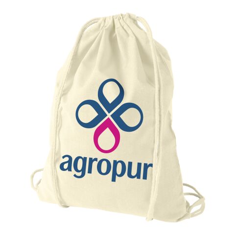 Oregon 100g/m² cotton drawstring backpack Natural | No Branding | not available | not available