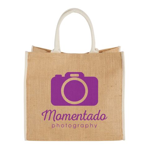 Harry coloured edge jute tote bag