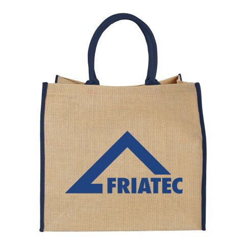 Harry coloured edge jute tote bag Standard | Natural-Navy | No Branding | not available | not available