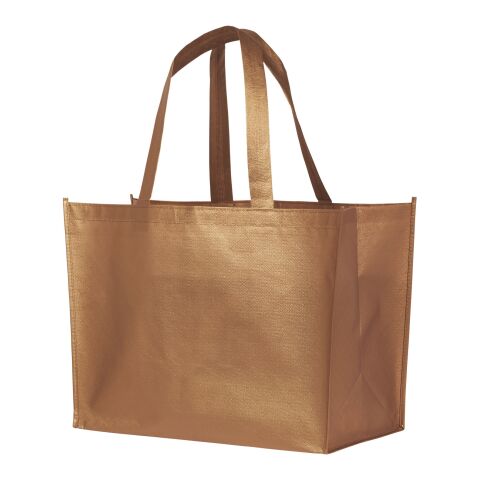 Alloy laminated non-woven shopping tote bag copper | No Branding | not available | not available