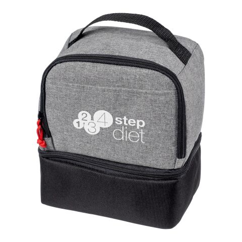 Dual cube cooler bag Heather grey-Solid black | No Branding | not available | not available