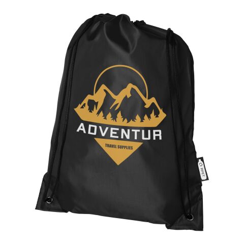 Oriole RPET drawstring backpack Standard | Solid black | No Branding | not available | not available | not available